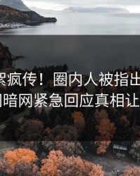 实时花絮疯传！圈内人被指出乎意料，爆料网暗网紧急回应真相让人瞠目