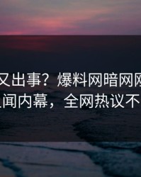 当事人又出事？爆料网暗网刚刚曝出丑闻内幕，全网热议不断