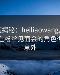 黑料深度揭秘:heiliaowang风波背后,明星在粉丝见面会的角色彻底令人意外