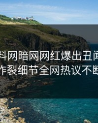 昨晚爆料网暗网网红爆出丑闻，全网炸裂细节全网热议不断
